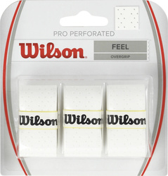 Owijka Wilson Pro Perforated Feel Overgrip biała 3 sztuki WRZ4005WH