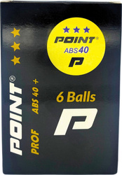 Piłeczki do ping ponga Point Prof ABS40 *** 6 szt. pomarańczowe