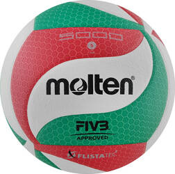 Piłka siatkowa Molten V5M5000 FIVB biało-czerwono-zielona