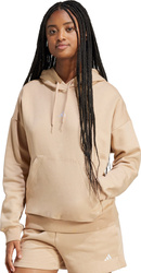 Bluza damska adidas Essentials Small Logo Feel Cozy Hoodie beżowa JV7310