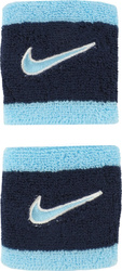 Frotki na rękę Nike Swoosh Wristbands 2 szt. granatowo-niebieskie N1012405403OS