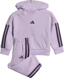 Dres dla dzieci adidas Essentials Joggers 3-Stripes Hoodie fioletowy JV9856