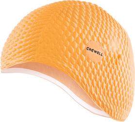 Czepek pływacki bąbelkowy Crowell Java pomarańczowy kol.9