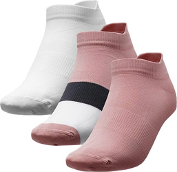Skarpety damskie 4F jasny róż, multikolor, biały H4L22 SOD002 56S 90S 10