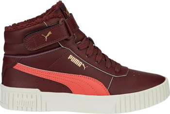 Buty dziecięce Puma Carina 2.0 Mid WTR Jr bordowe 387380 02