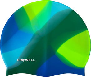 Czepek pływacki silikonowy Crowell Multi Flame zielono-niebieski kol.20