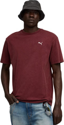 Koszulka męska Puma Ess Elevated Relaxed Wash Tee bordowa 688048 96