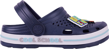 Chodaki sandały klapki dla dzieci Coqui Lindo granatowo-białe 6423-415-2132