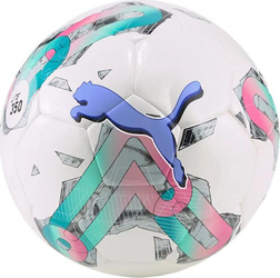 Piłka nożna Puma Orbita 5 Hybrid Lite 350 biało-zielono-różowa 83784 01