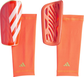 Ochraniacze piłkarskie na golenie piszczele nagolenniki adidas Tiro League pomarańczowe IQ4041