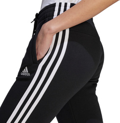 Spodnie damskie adidas Essentials 3-Stripes Fleece czarne HZ5753