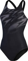 Damski strój kąpielowy Speedo Hyperboom Plmt Msbk Af black / dove grey rozmiar 28