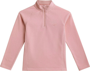 Bluza polarowa dla dziewczynki 4F jasnoróżowa HJZ21 JBIDP001A 56S