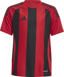 Koszulka dla dzieci adidas Striped 24 czerwono-czarna IW2131