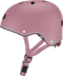 Kask na rower rolki hulajnogę deskorolkę dziecięcy Globber Kids z tylną lampką LED rozmiar XS/S kolor pastelowy róż 505-211