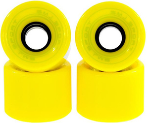 Kółka SMJ do deskorolki plastikowej 60x45mm 4szt żółte