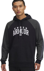 Bluza męska Under Armour Rival Fleece Colorblock Hoodie czarna 6003958 001