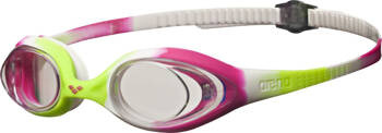 Dziecięce okularki Arena Spider Jr lime_fuchsia_white,clear rozmiar uniwersalny