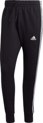 Spodnie męskie adidas Essentials French Terry Tapered Cuff 3-Stripes czarne HA4337
