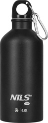 Butelka turystyczna ze stali nierdzewnej Nils Camp NC3801 czarna 550 ml