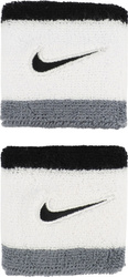 Frotki na rękę Nike Swoosh Wristbands 2 szt. biało-czarne-szare N1012405122OS