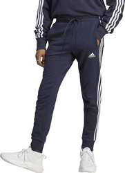 Spodnie męskie adidas Essentials French Terry Tapered Cuff 3-Stripes granatowe IC9406
