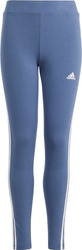 Legginsy dla dzieci adidas Essentials 3-Stripes Cotton Tights niebieskie IS2633