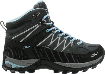 Buty trekkingowe turystyczne wodoodporne damskie CMP Rigel Mid szaro-niebieskie 3Q1294677BD