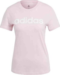 Koszulka damska adidas Loungwear Essentials Slim Logo Tee różowa GL0771