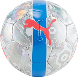 Piłka nożna Puma Cup miniball srebrno-niebieska 084076 01