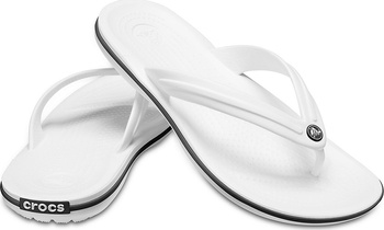 Japonki Crocs Crocband Flip białe 11033 100