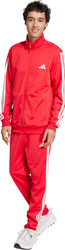 Dres męski adidas Sportswear Basic 3-Stripes Tricot czerwony JX8731