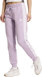 Spodnie damskie adidas Essentials 3-Stripes Fleece Slim różowe JY3097