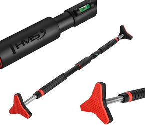 Drążek rozporowy z poziomicą do ćwiczeń podciągania HMS DD401 95-130 cm