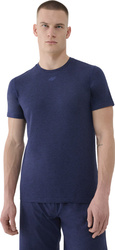 Koszulka męska 4F FNK M1344 ciemny granat melanż 4FWSS25TFTSM1344 30M
