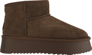 Buty damskie skórzane Solo Soprani Couture Hugh Platform ciemny brąz SSW421P05 04