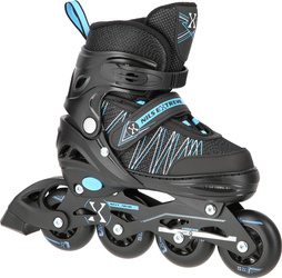 Łyżworolki 2w1 z wymienną płozą hokejową Nils Extreme NH11912 A czarno/niebieskie rozmiar S 31-34
