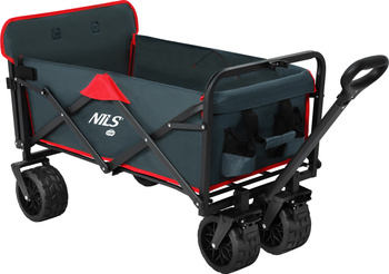 Wózek turystyczny transportowy plażowy do 100kg Nils Camp NC26001 czarny 160 l