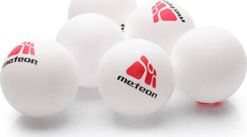 Zestaw 6 piłeczek do ping ponga Meteor białe 15028