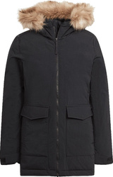 Kurtka damska adidas Parka Hooded Fur czarna IJ8260