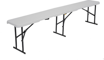 Ławka turystyczna kempingowa ogrodowa składana Nils Camp NC3404 biała 183x28x43cm