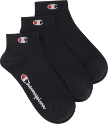 Skarpety Champion 3 pary Quarter Socks czarne U20099 KK001