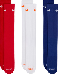 Skarpety Nike Everyday Plus Cushioned 3 pary czerwone, białe, granatowe SX6888 996