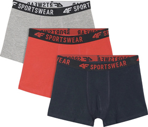 Bokserki dla chłopca 4F M061 3pak multikolor 4FJWAW25UBXSM061 90S