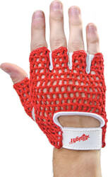 Rękawiczki treningowe kulturystyczne rowerowe siatka Allright czerwone rozmiar XS