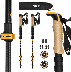 Kijki trekkingowe Nils Aluminiowe TK8605 regulowane 65-135cm