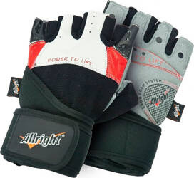 Rękawiczki kulturystyczne Allright Power skóra naturalna rozmiar XL