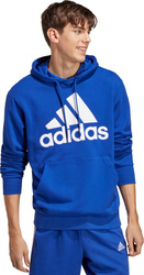 Bluza męska adidas Essentials French Terry Big Logo Hoodie niebieska IC9366