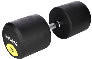Hantla treningowa gumowana do ćwiczenia HMS HG Pro 70kg