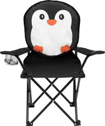 Krzesełko fotel kempingowy dziecięcy składany Nils camp NC3305 pingwin